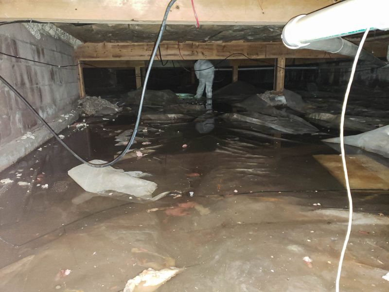Sealed Crawlspace Floor and Walls